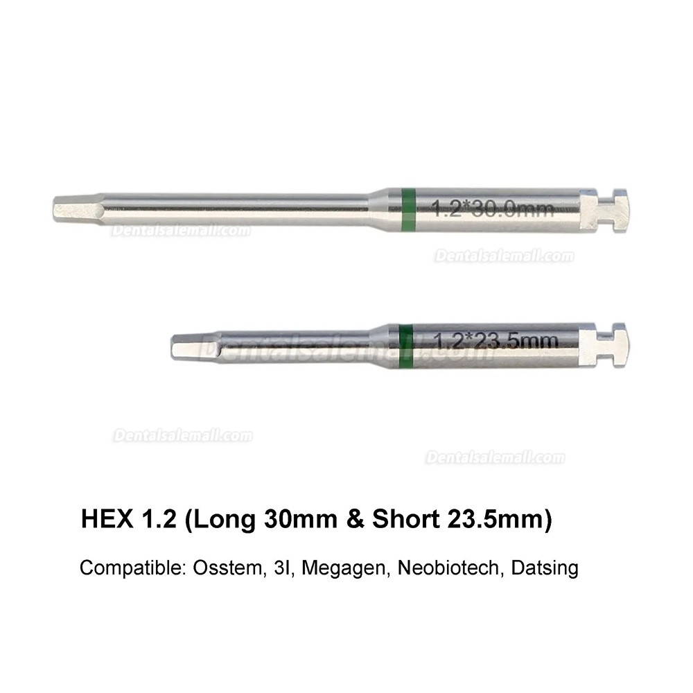 Dental Implant Screwdriver Hex Implant Abutment Latch Drivers Stainless Steel Long Short